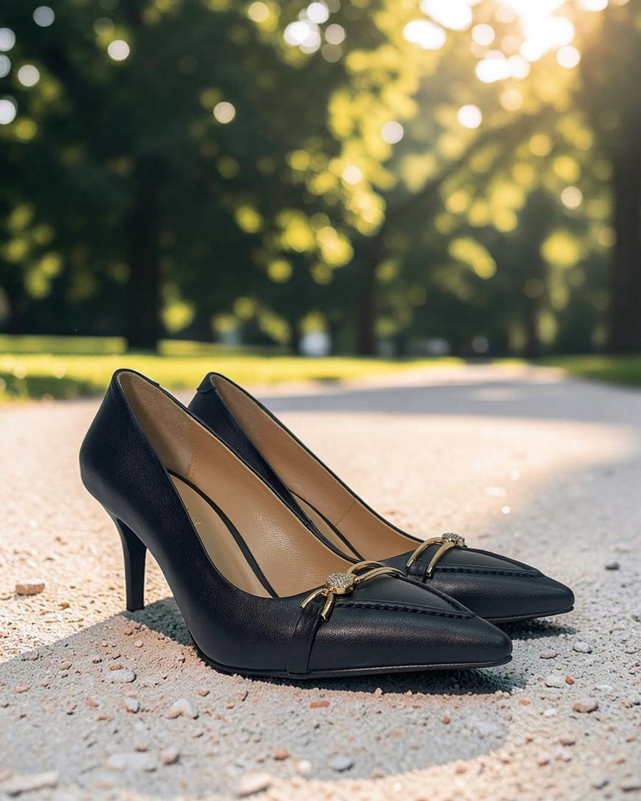 Cipele AYAKKABI crne — ženske kožne salonke špicast vrh | Besplatna dostava