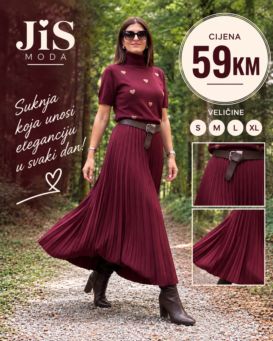Suknja Luna Pleated
