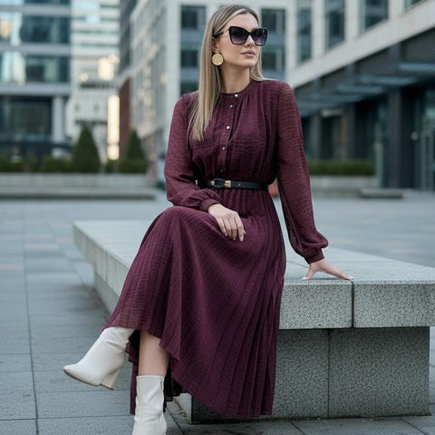 Haljina PLUM PLEATED